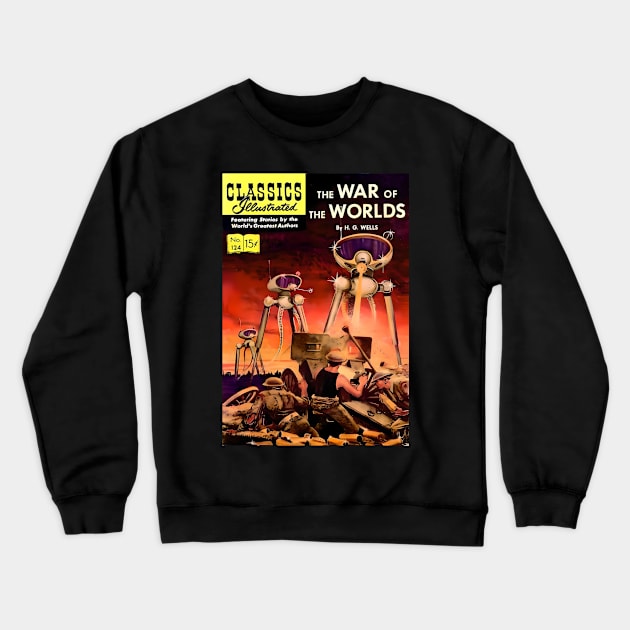 War of the Worlds - Classics Illustrated Crewneck Sweatshirt by Desert Owl Designs